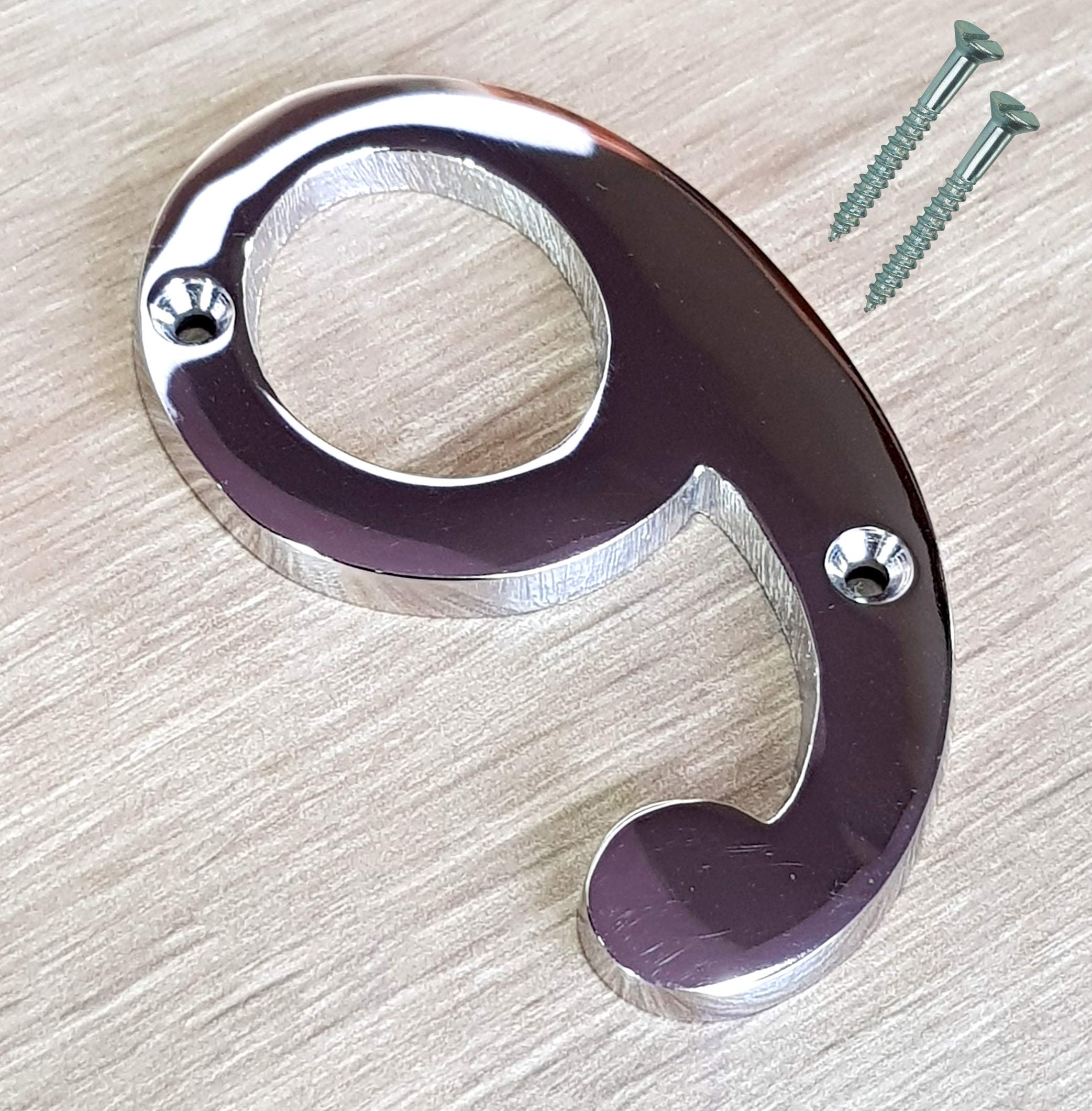 eSplanade 4" Brass House Hotel Door Number Plaque Sticky Numeric Numerical Digit 0-9