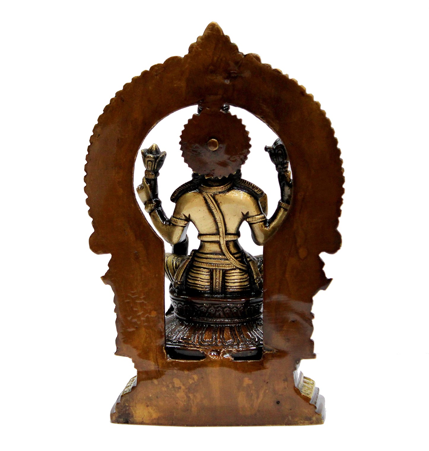 eSplanade Brass Laxmi Lakshmi Goddess Murti Idol Statue Figurine Sculpture | Pooja Idols - Home Decor | Golden - 6.75" Inches