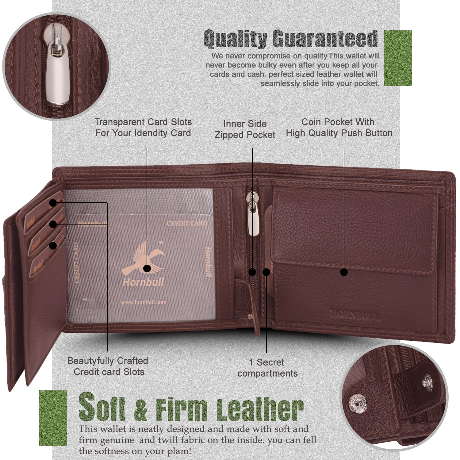 HORNBULL Leather Men's Combo Brown Wallet and Belt | Gift Combo for Men's | Diwali Gift Hamper Set for Men's | Wallets Men's Bw6995