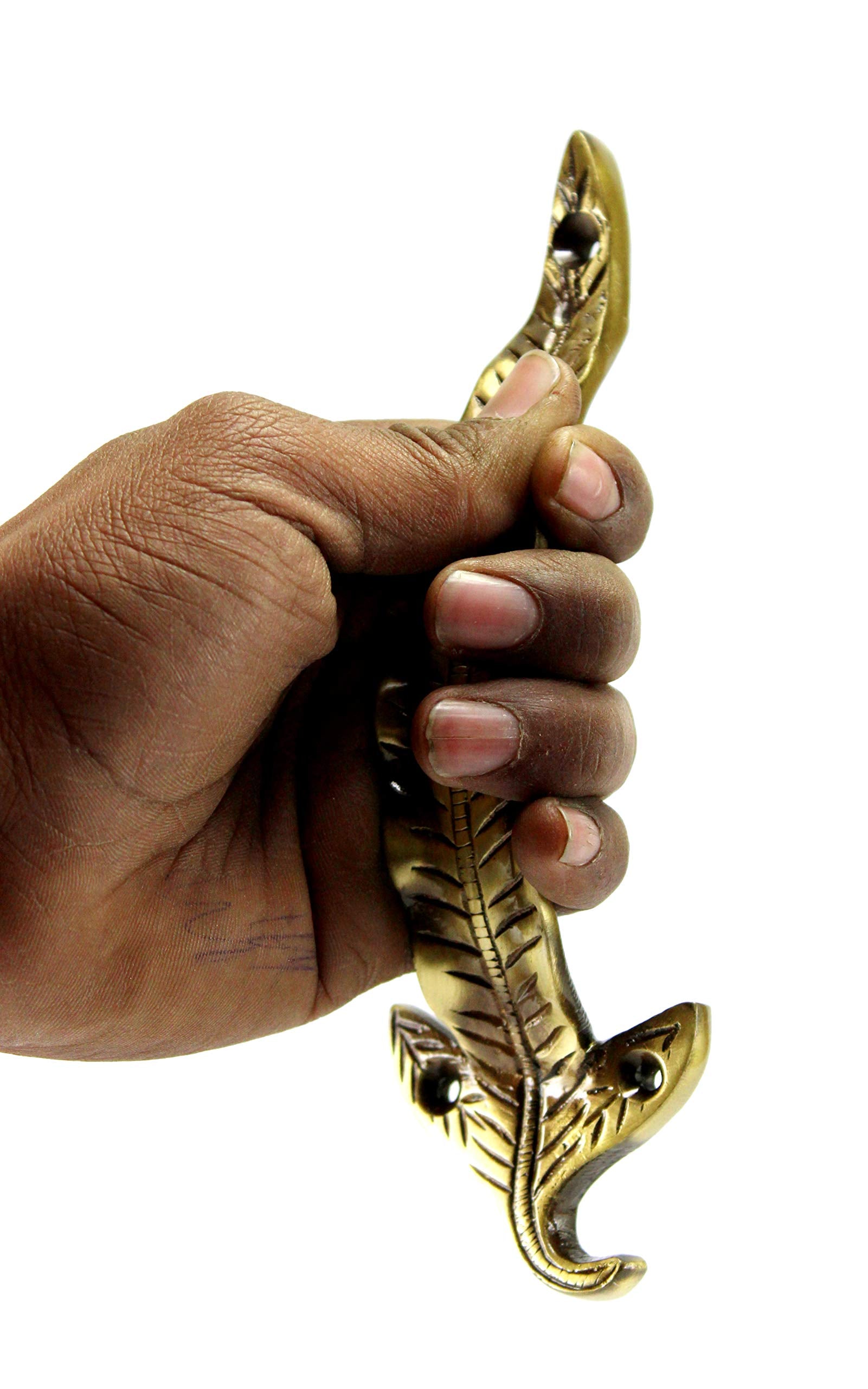 eSplanade - 12" Dolphin Design Brass Door Handle - Single Piece | Home Decor | Door Decor | Brass Door Handles | Brass Door Pulls