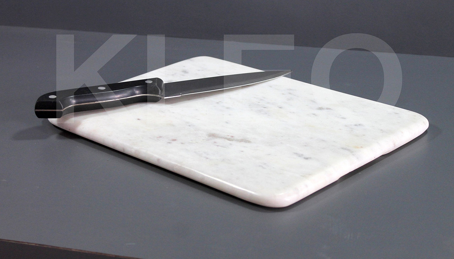 KLEO Marble Cutting Board Cheese Platter Multi-purpose Serving Platter (White)