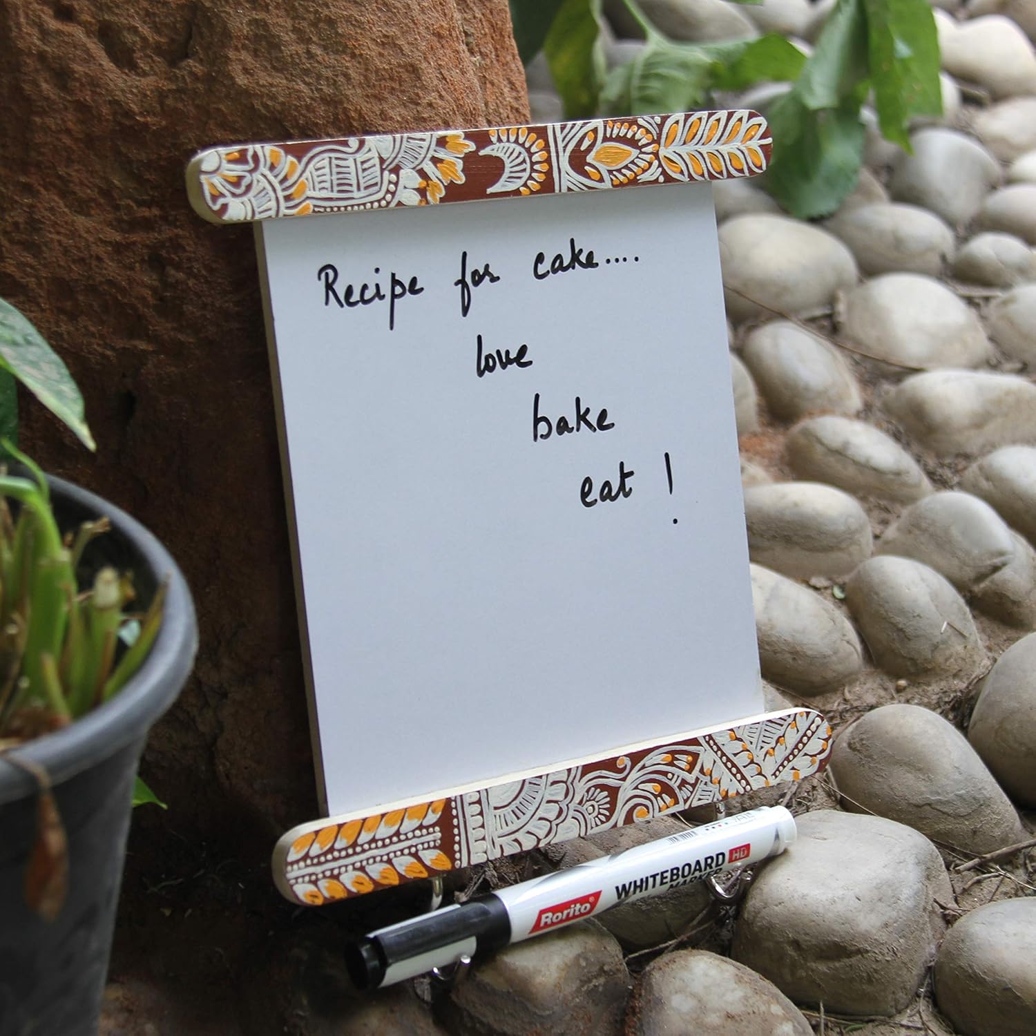 IVEI Utility Fridge Magnet with a Dry Erase Board - Budget Gifts - Unique Ideas - whiteboard (Mandala, Green, Yellow, Multicolor)