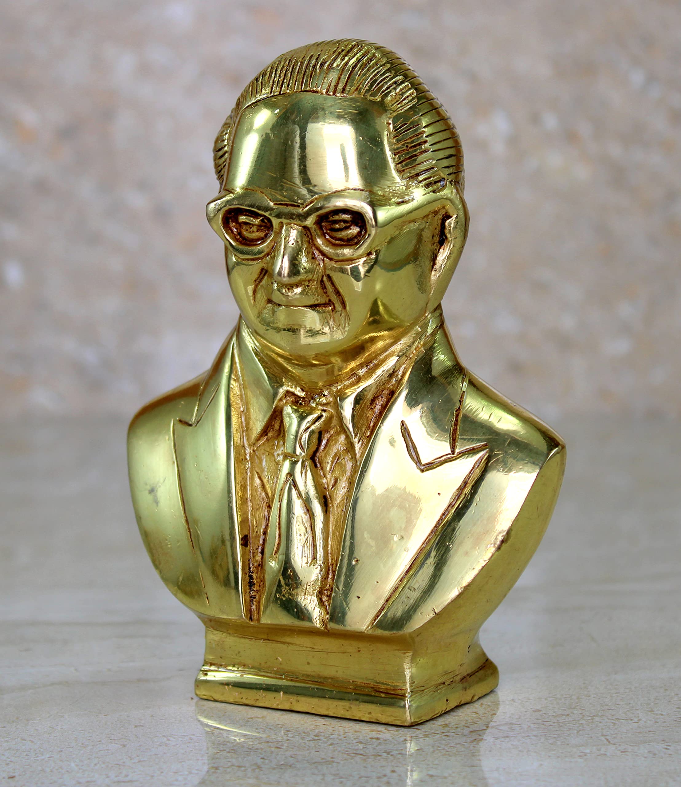 eSplanade 5.25" Brass Dr. B. R. Ambedkar Ambedker Bust Idol Statue Murti