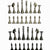 StonKraft Brass Chess Pieces Coins Pawns Chessmen - Copper Metal Chess Pieces