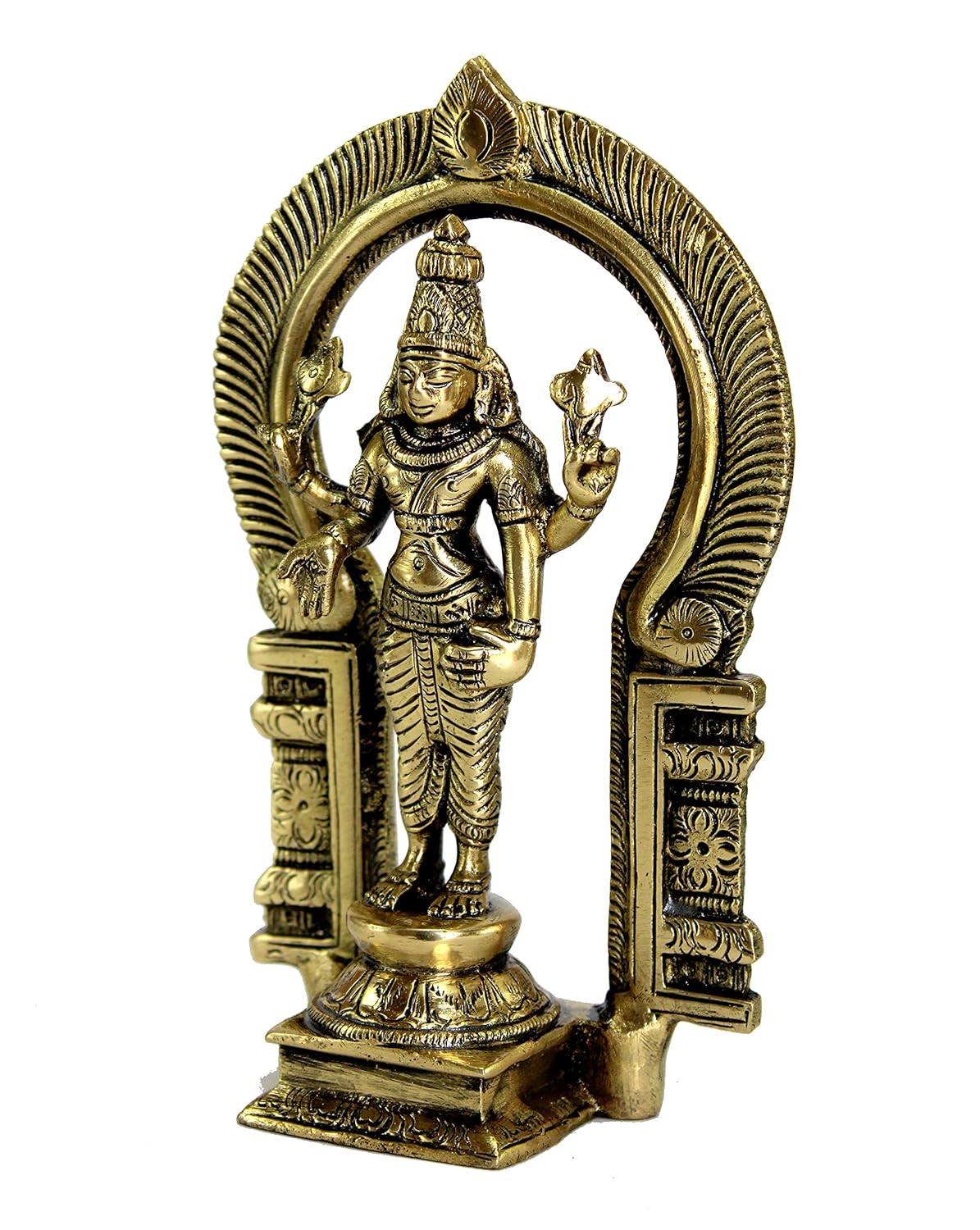 ESPLANADE Brass Balaji Moorti Murti Idol Statue Praying Idol for Pooja, Vishnu Narayan - Home Decor (7" inches Height)