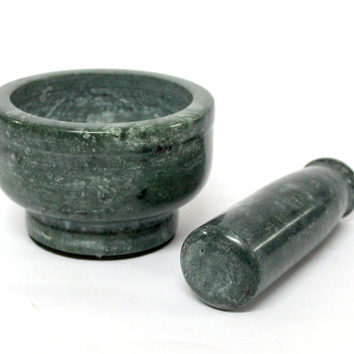 KLEO Natural Stone Mortar and Pestle Set as Spice Grinder, Medicine Masher - Okhli and Musal (All Colours)
