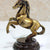 eSplanade Brass Standing Horse Rearing Horse Showpiece Centre Piece Figurine Sculpture - Decorative Items - Home Decor - Golden - 4.5" Inches