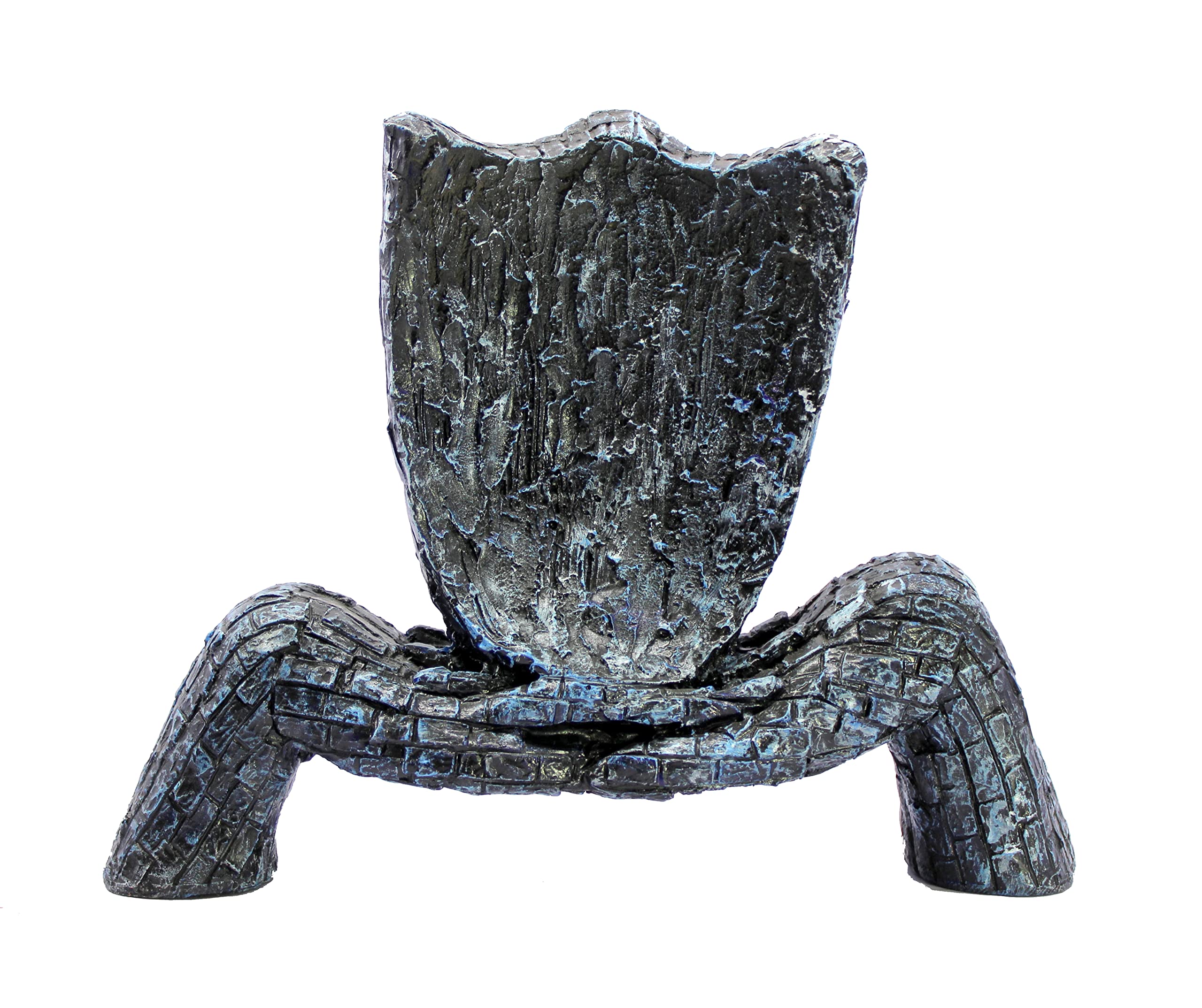 ESPLANADE Human Face Sculpture Showpiece - Zen Face Expressions Statement Piece | Home Decor | Resin - Blue - 8.5" Inches