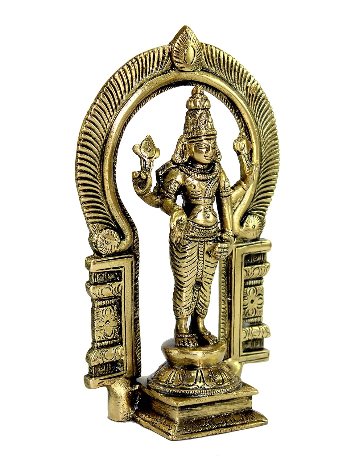 ESPLANADE Brass Balaji Moorti Murti Idol Statue Praying Idol for Pooja, Vishnu Narayan - Home Decor (7" inches Height)