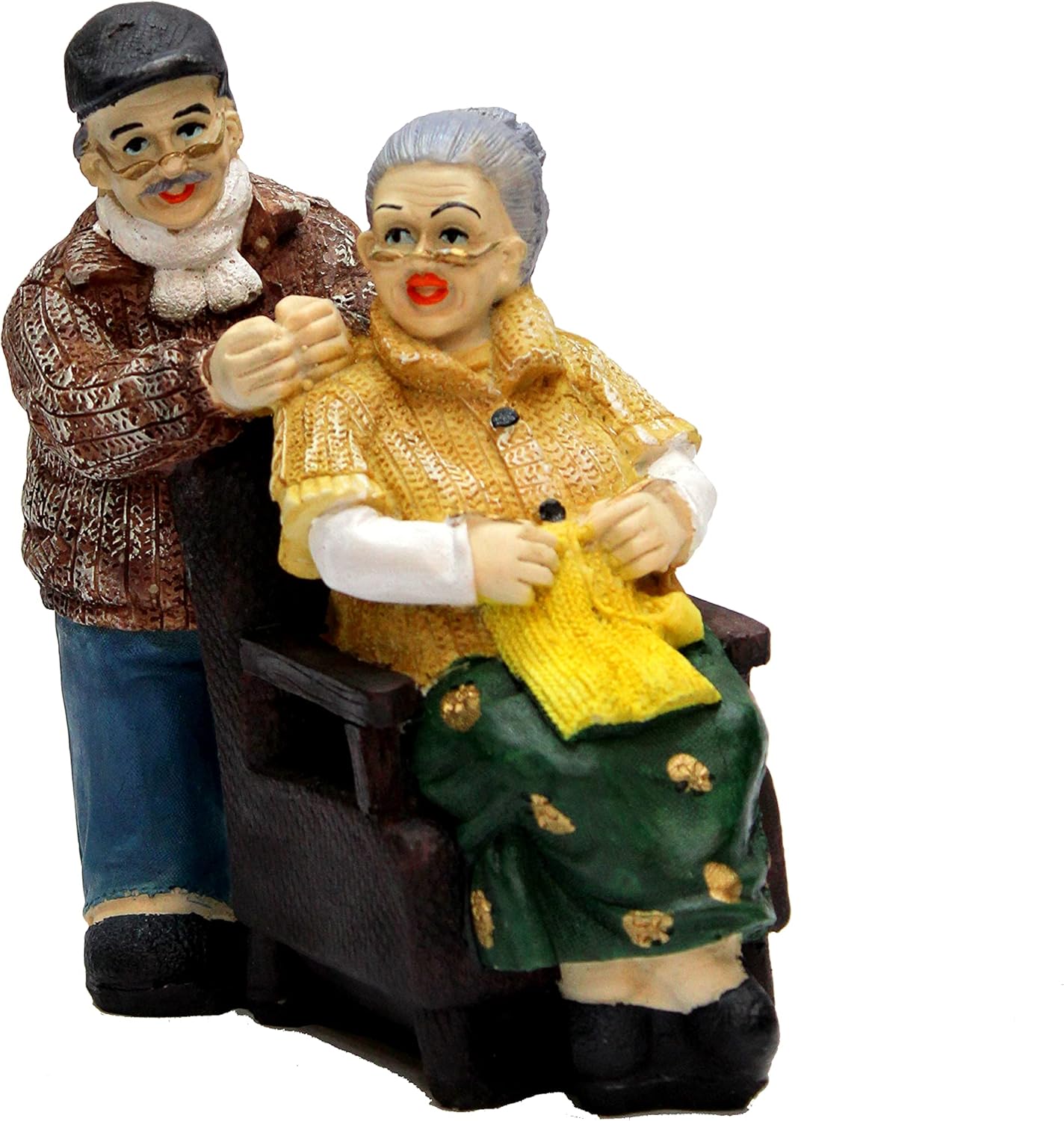 eSplanade Resin Dada Dadi Showpiece Brings Goodluck, Fengshui, Vastu for Home Decor