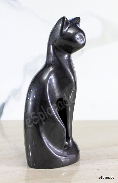 eSplanade- Cat Kitten Shape Cremation urn | Memorial Funeral Burial Full-Size urn for Ashes| Size - 9 inches.