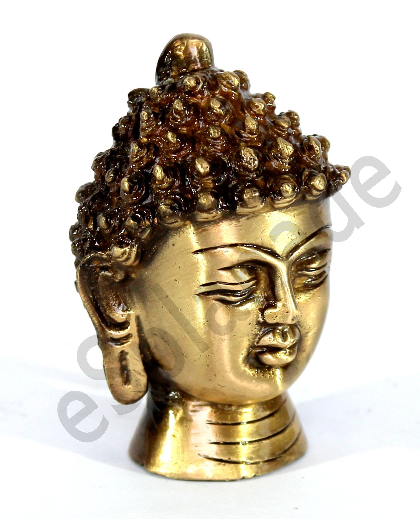 eSplanade Brass Buddha Face Wall Hanging Idol Statue Figurine Murti Showpiece | Buddha Head | Home Decor | Tibetan Buddhist Statue