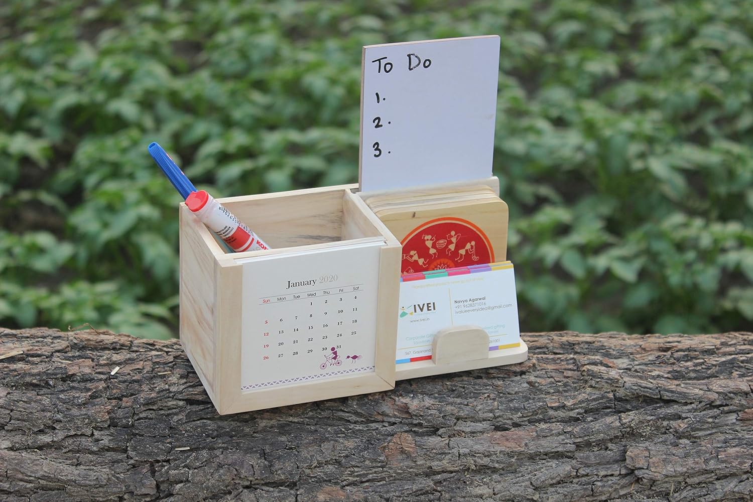 IVEI Warli Multi-Utility Calendar Desk Organizer