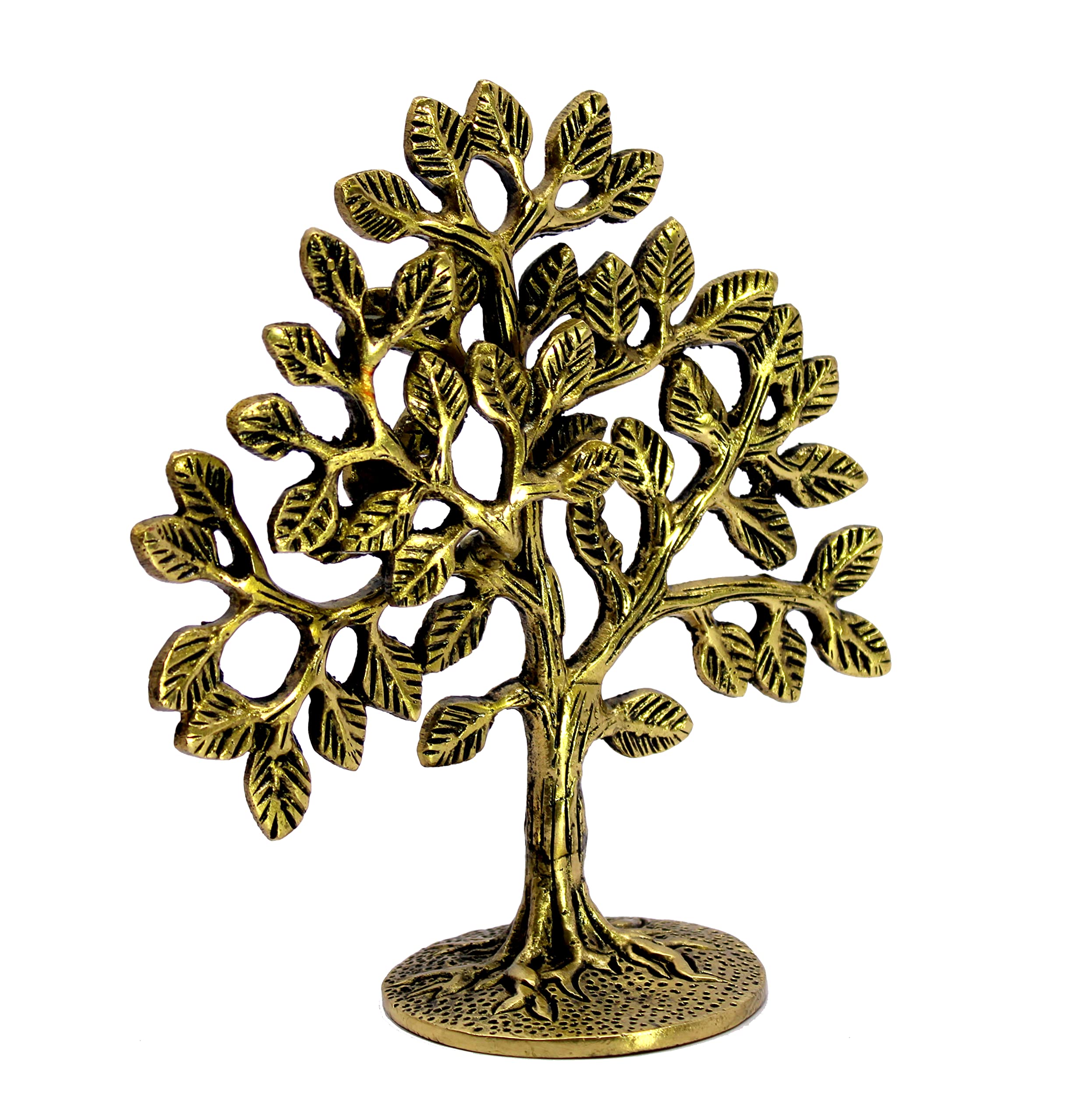 eSplanade Brass Tree of Life - Home Office Decor Spiritual Gift | Golden - 6.5" Inches