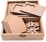 IVEI DIY MDF Box Pack with 2 Pair Earrings, Cut Outs, Toran and 2 Photo Magnet