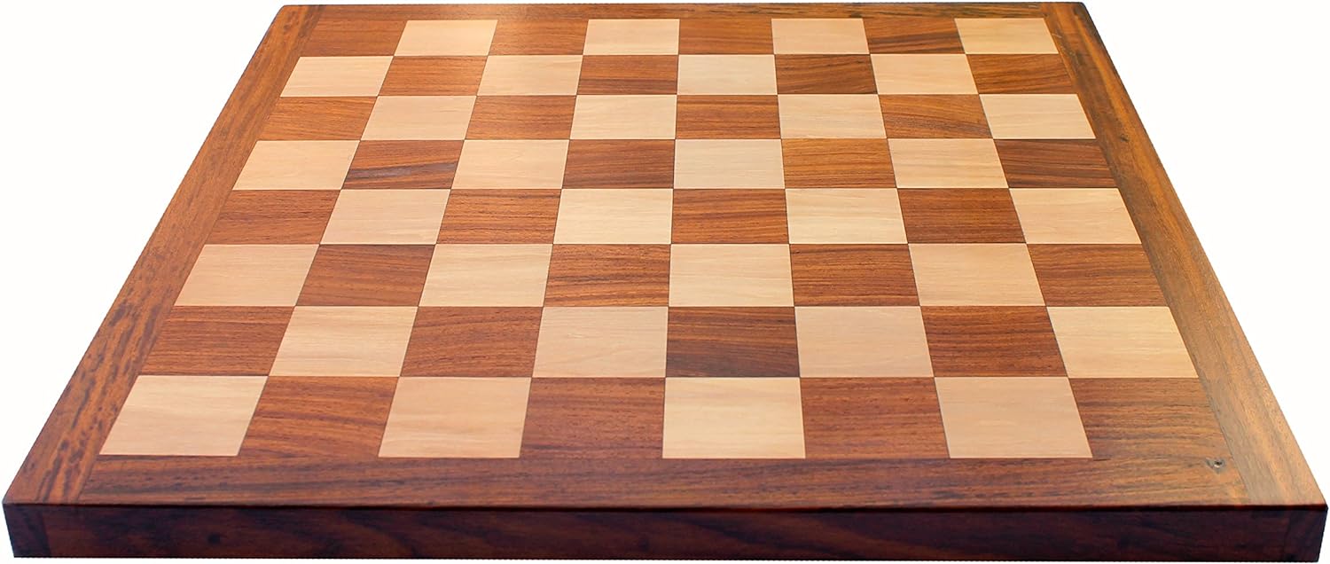 StonKraft Wooden Chess Board Without Pieces for Professional Chess Players - Appropriate Wooden & Brass Chess Pieces Chessmen Available Separately by Brand (14", 16",21"- Acacia Wood)