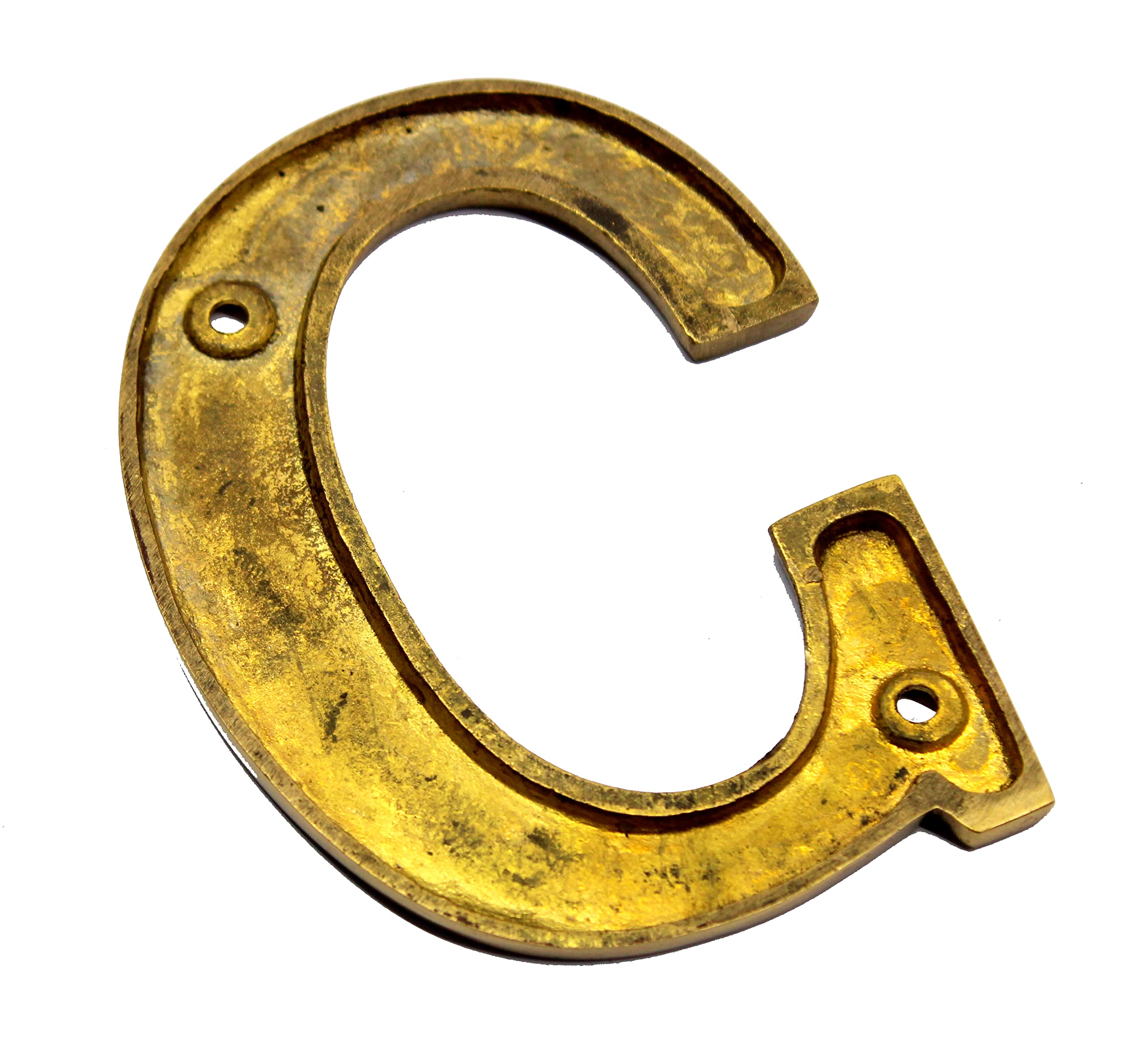 eSplanade Brass House Hotel Door Name Alphabets - Wall Door Plaque Alphabet Letter - Golden - 4" Inches (All Alphabets- 4")