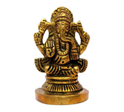 ESPLANADE Brass Ganesha Idol | Home Decor | Ganesh Ganesha | Bal Ganesh | Ganpati Ganapati Murti Statue - 2 inches