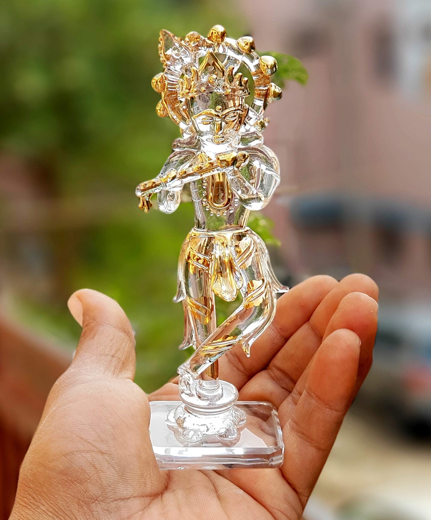 eSplanade - Krishna Kishan Murti Idol Statue Sculpture (Glass)