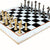 StonKraft Collectible White & Black Marble Chess Board Set + Brass Chess Pieces Pawns - Decorative Stone Chess - Home Decor - 15" Inches
