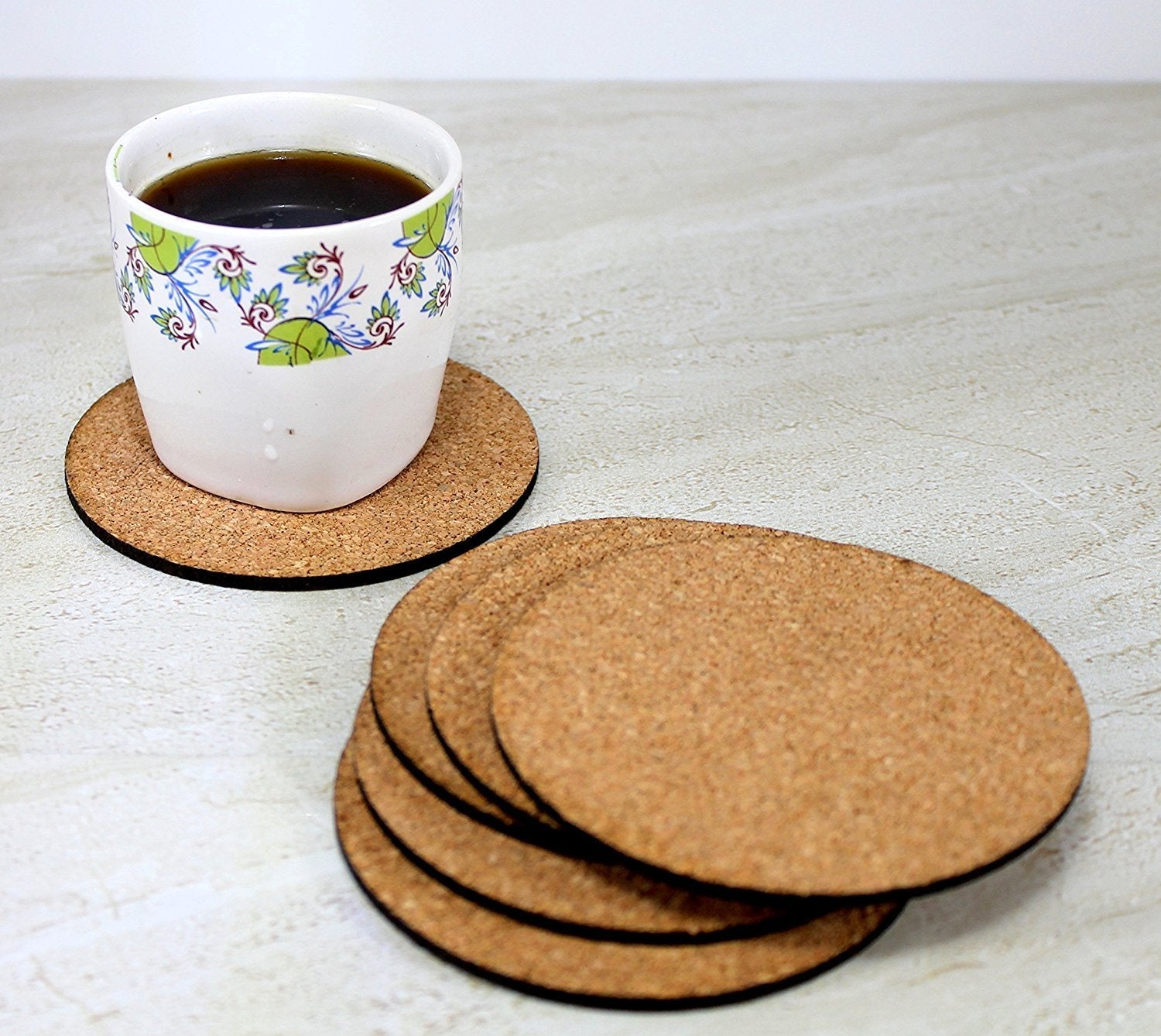 KLEO - Bar Beer Coffee Cork Coasters Set (Set of 12) & (Set of 6) - Long Lasting, Heat Resist, Absorbs Spilled Liquid, Non Slippery and Scratch Free