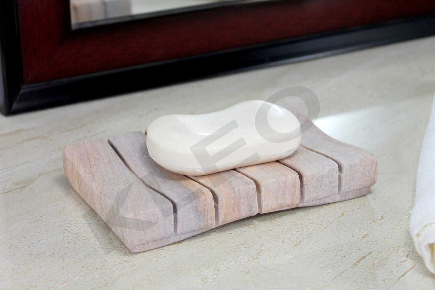 KLEO Soap Dish - Rigged Design | Water Absorbent | Soap Holder | Soap Tray | Soap Case | Luxury Bath Accessories