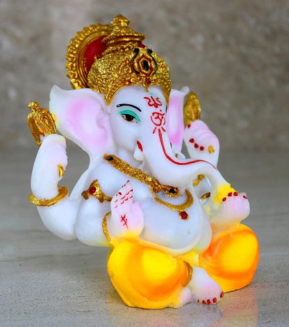 eSplanade Resin Ganesh Ganesha Ganpati Murti Idol Statue Sculpture (5.25") | Pooja idols | Home Decor