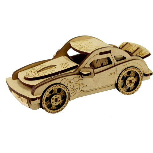 StonKraft 3D Wooden Puzzle Car - Wooden, DIY Kit, Build Your own, Construction Toy, Modeling Kit | MDF Toys Car
