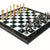 StonKraft Collectible Black & White Marble Chess Board Set + Brass Crafted Chess Pieces Pawns - Decorative Stone Chess - Home Decor - 15" Inches