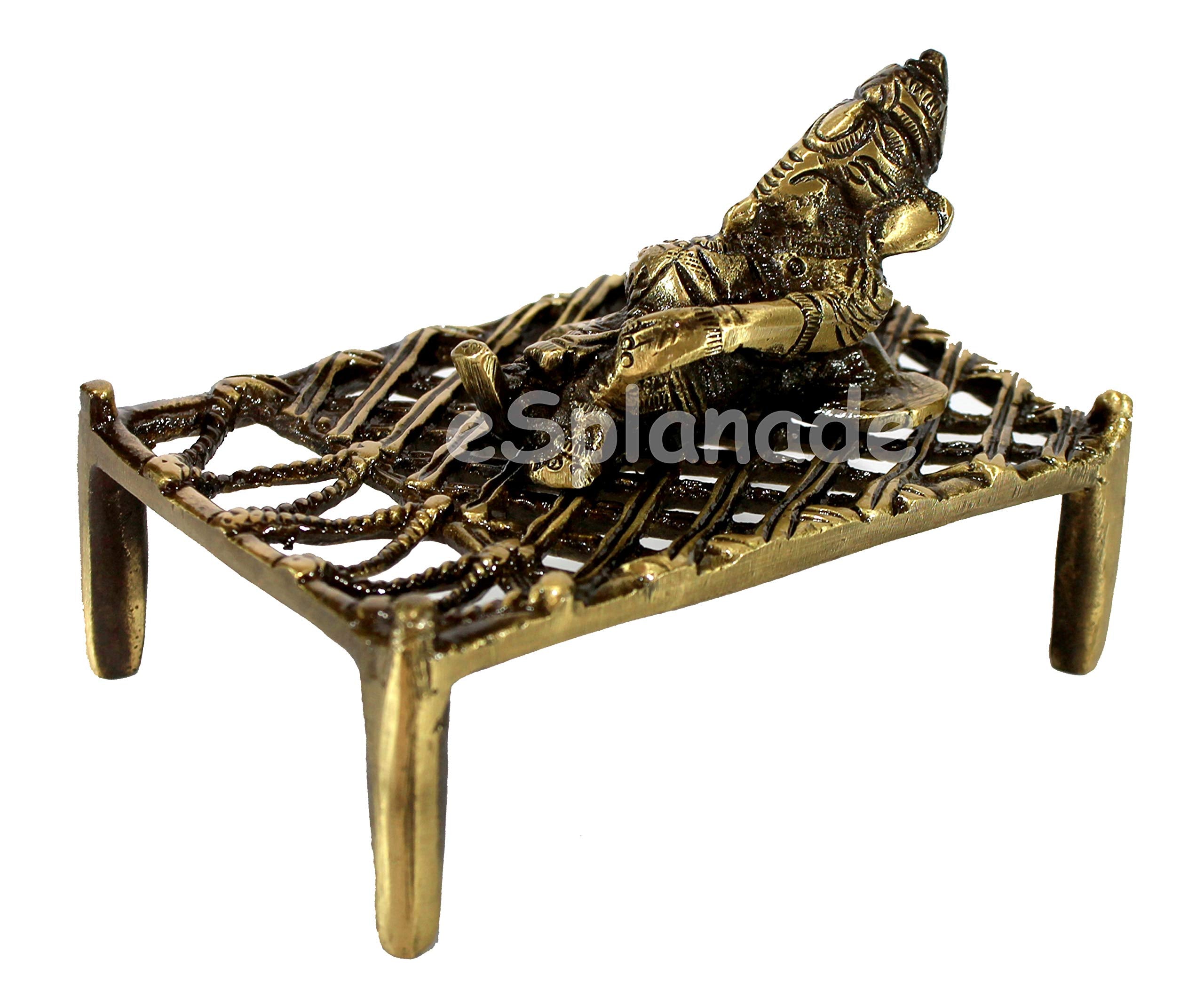 eSplanade 8" Brass Ganesha in Antique Finish | Pooja Puja Ganesh Ganesha Ganpati Ganapati Murti Idol