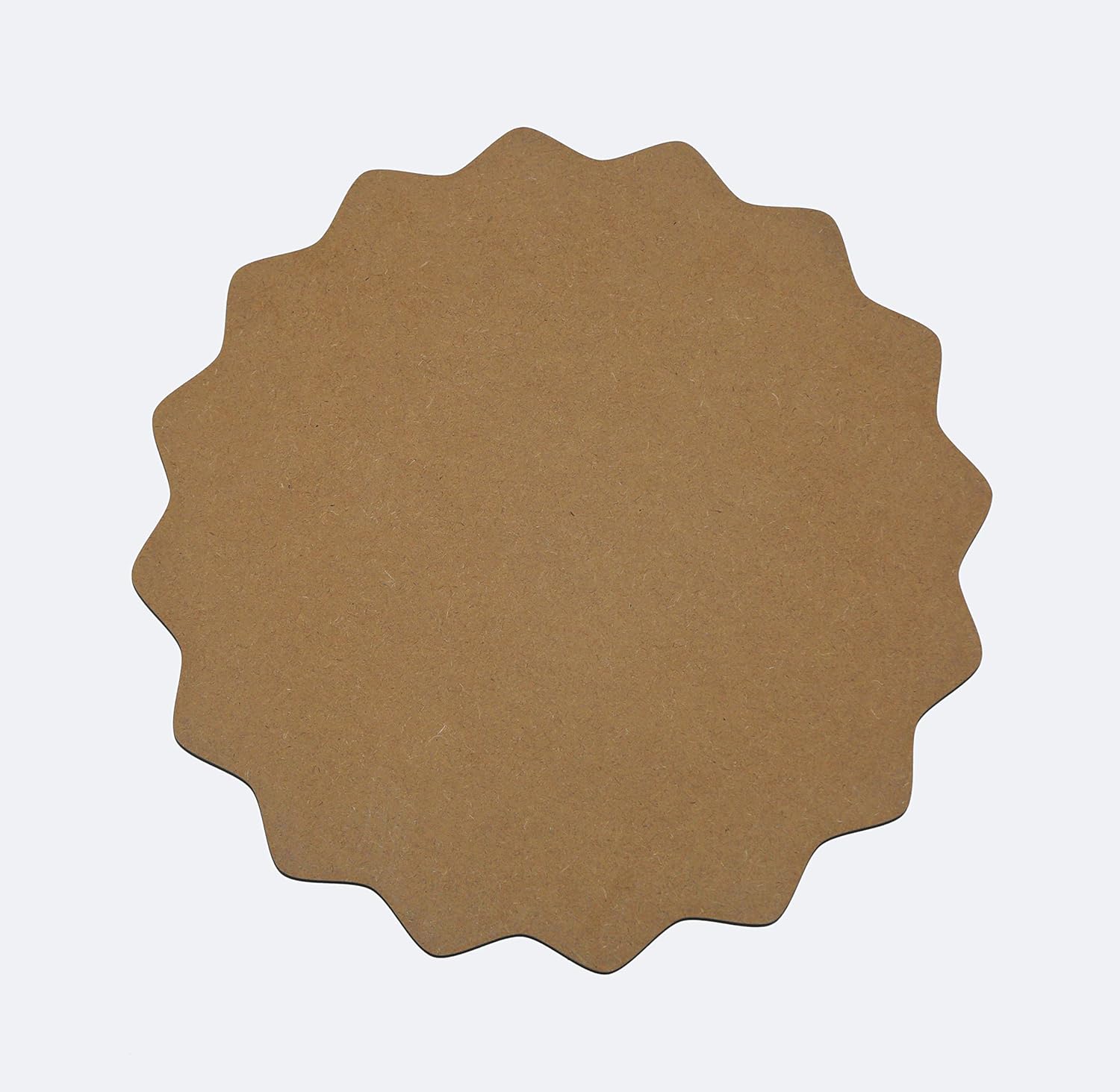 IVEI DIY Wood Sheet Craft - MDF Cutouts Scallop Shaped - Curved Painting Wooden Sheet Craft - Set of 2 for Decoupage MDF Plains, Resin Art Work & Decoration