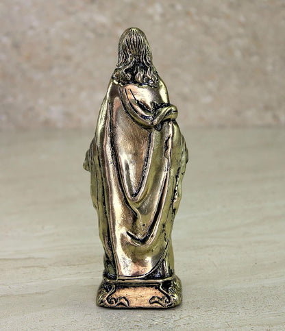 eSplanade Brass Holy Jesus Christ Statue Spiritual Idols - 5.75 inches | Religious Statues | Holy Statue of Christians