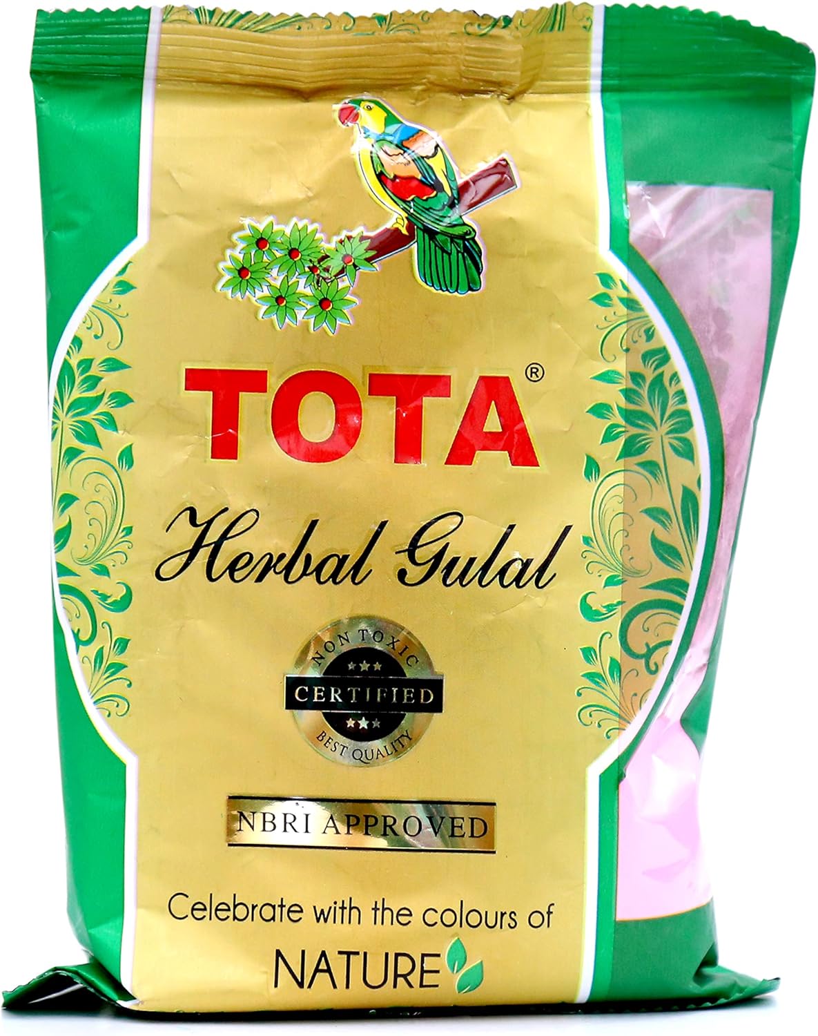 TOTA Herbal Holi Colour Giftbox | Certified Non-Toxic Chemical Free Natural Colors Ð 500 gm |Pack of 5 Neon Color Holi Gulal - Pink, Orange, Green, Light Green, Light Pink
