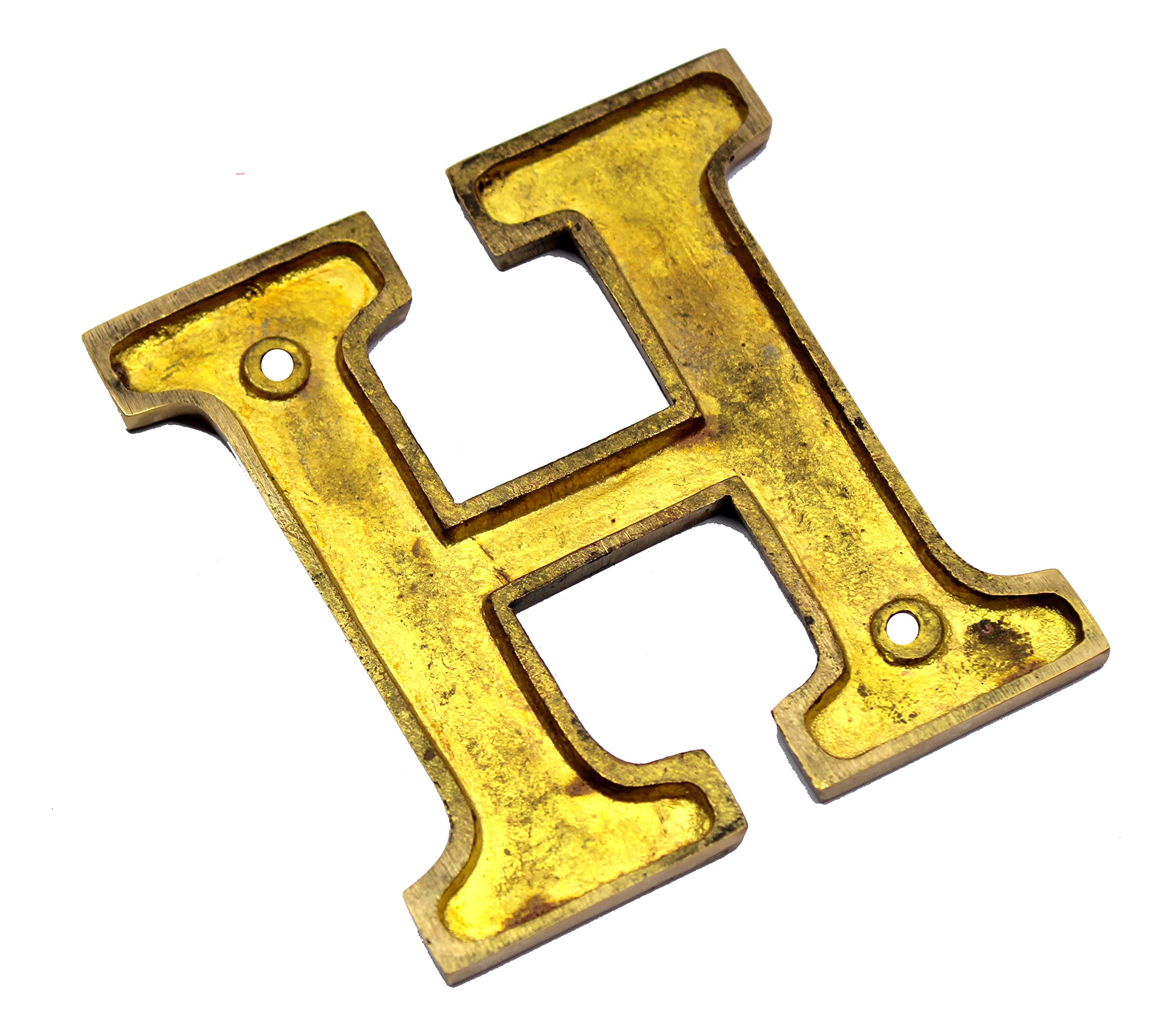 eSplanade Brass House Hotel Door Name Alphabets - Wall Door Plaque Alphabet Letter - Golden - 4" Inches (All Alphabets- 4")