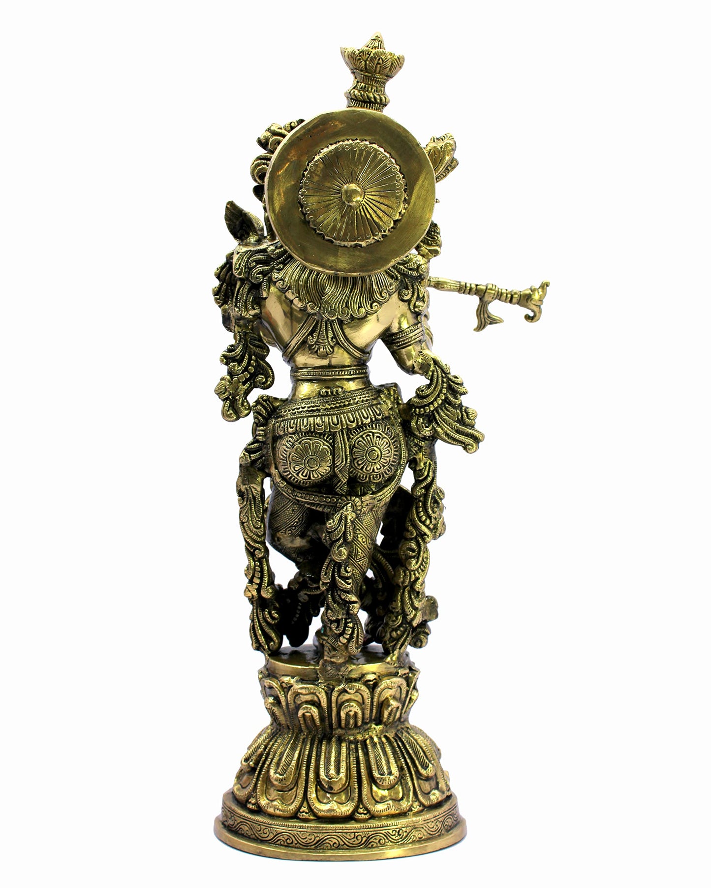 eSplanade Brass Radha Krishna Radhe Krishan Murti Idol Statue Sculpture - Multicolour - 21" Inches (Big Size)