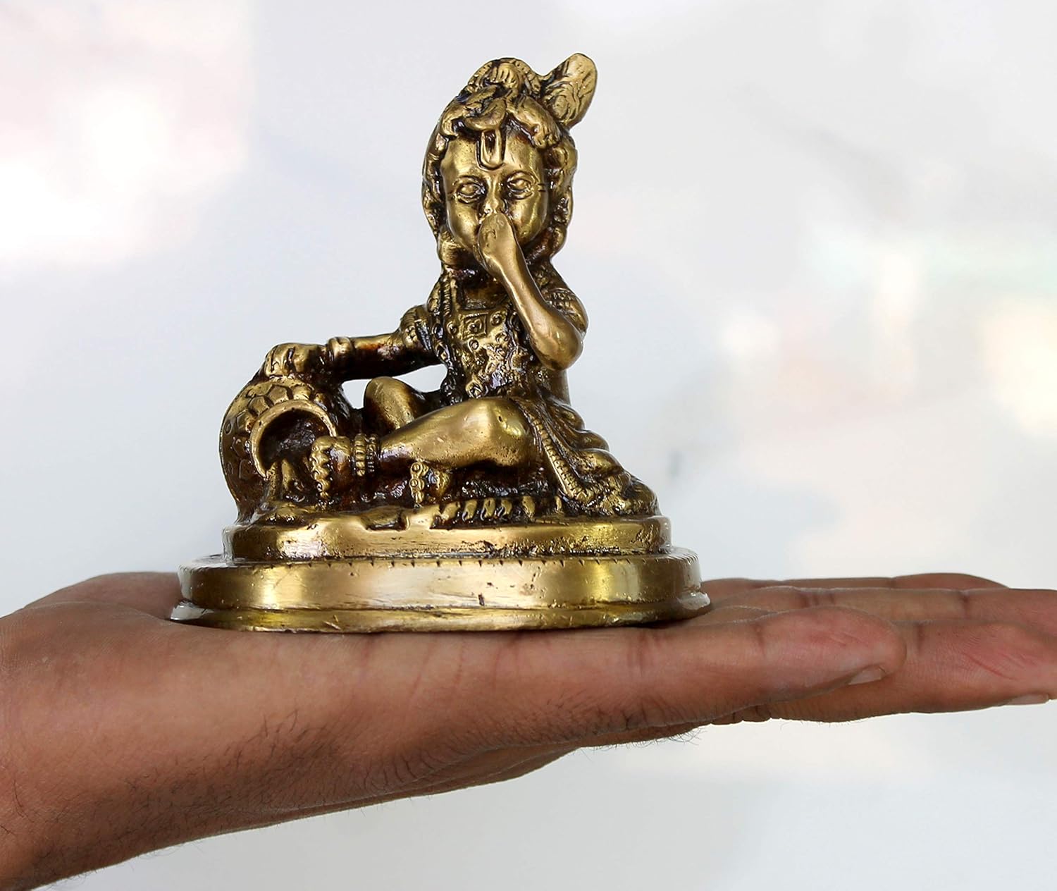 ESPLANADE Brass Laddu Gopal Idol, Medium, 1 Piece