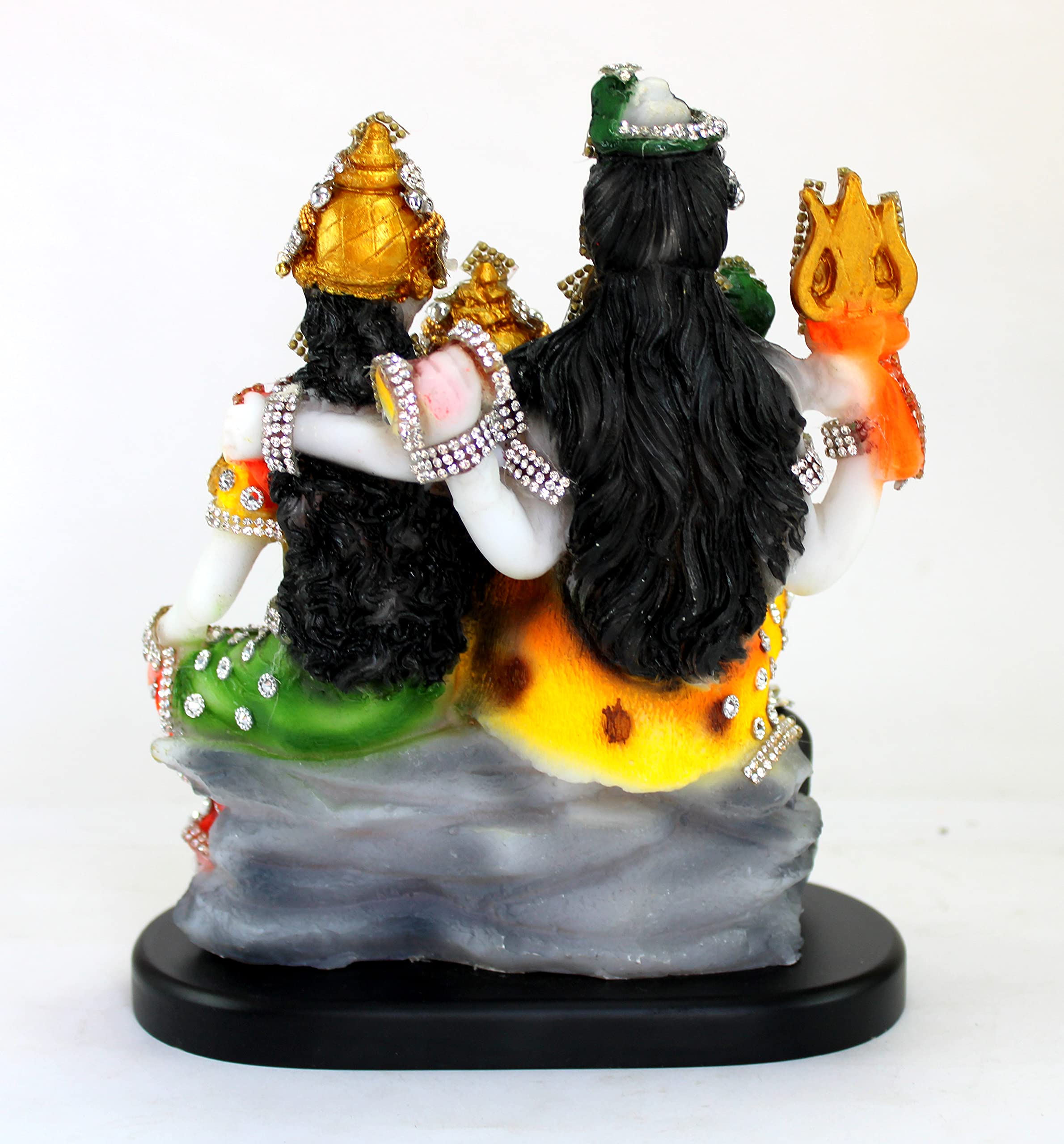 ESPLANADE Resin Shiv Pariwar - Shiva Family | Shiv Parvati Shiva Bholenath Shankar Ganesha Nandi Murti Idol Statue Moorti | Pooja Idols | Multicolour - 8" Inches