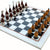 StonKraft Collectible Black & White Marble Chess Board Set + Brass Crafted Chess Pieces Pawns - Decorative Stone Chess - Home Decor - 15" Inches