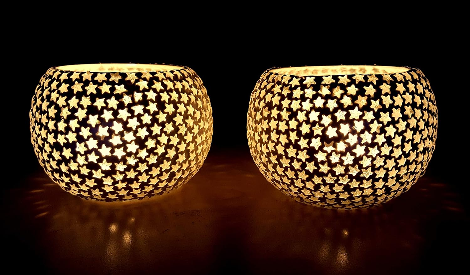 ESPLANADE Glass Tealight Candle Holder, Pack of 2