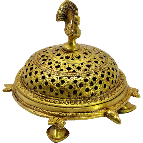 ESPLANADE Brass Dhoopdani Incense Holder - Home Decor | Golden - 6.5