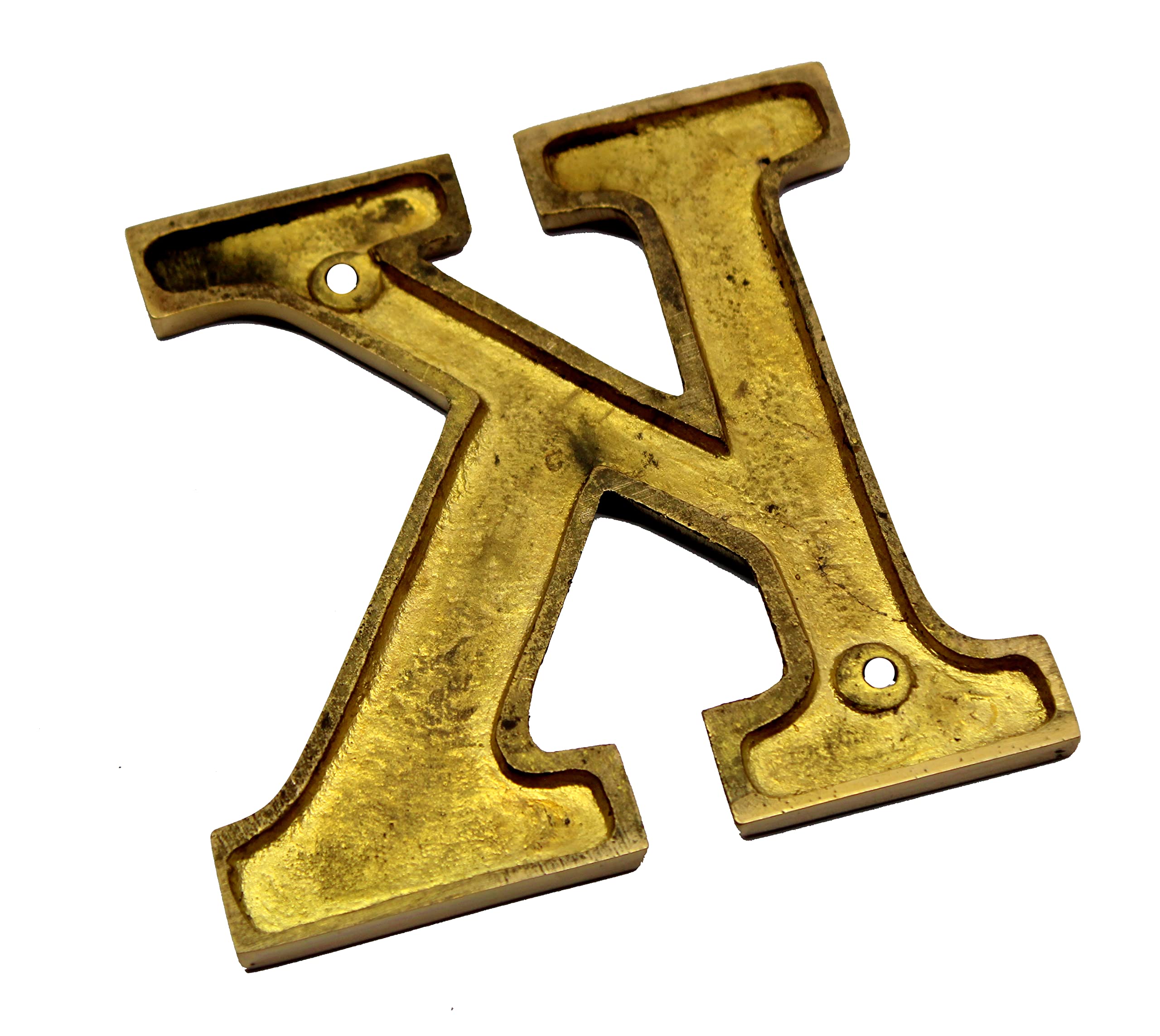 eSplanade Brass House Hotel Door Name Alphabets - Wall Door Plaque Alphabet Letter - Golden - 4" Inches (All Alphabets- 4")