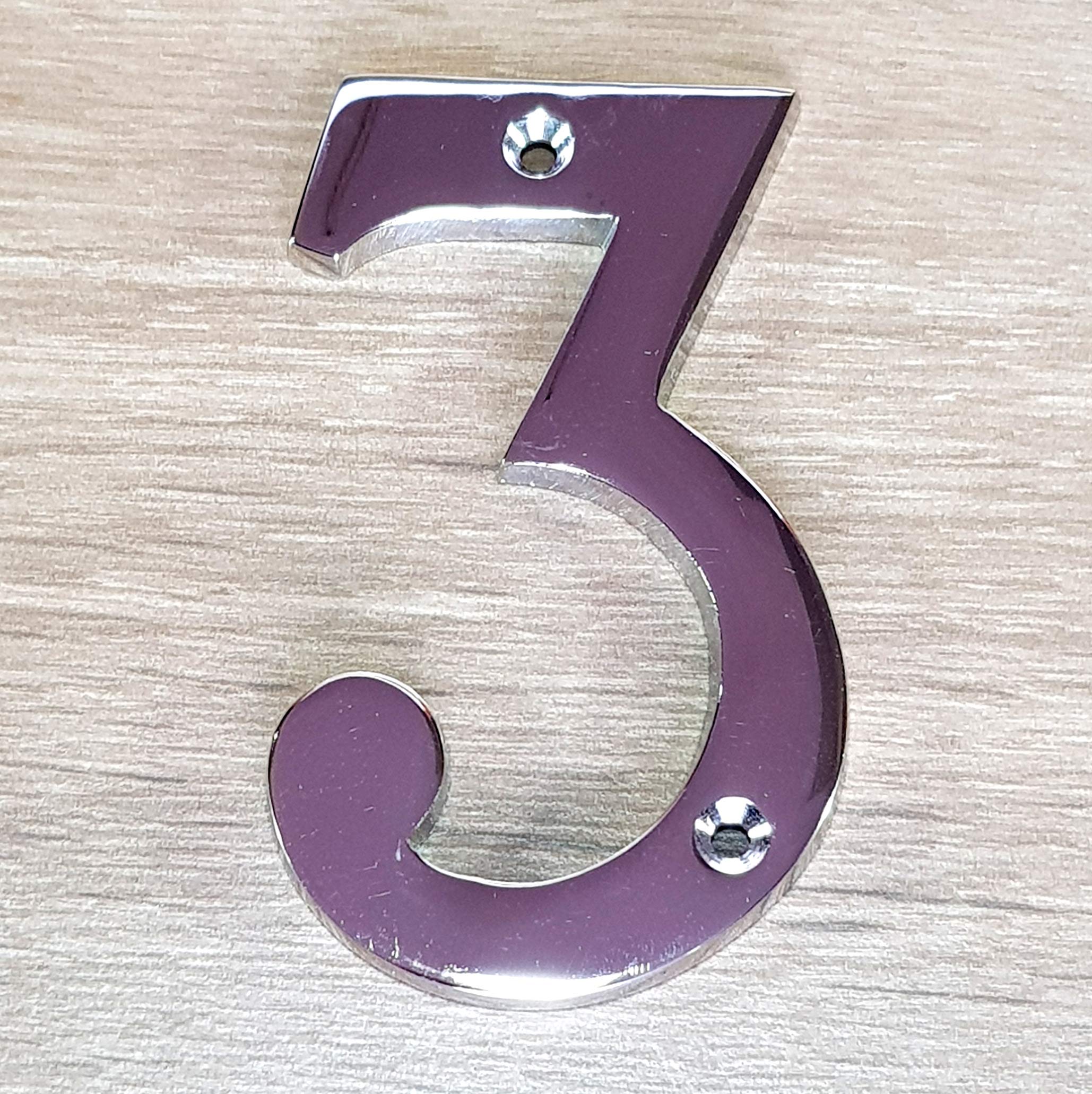 eSplanade 4" Brass House Hotel Door Number Plaque Sticky Numeric Numerical Digit 0-9