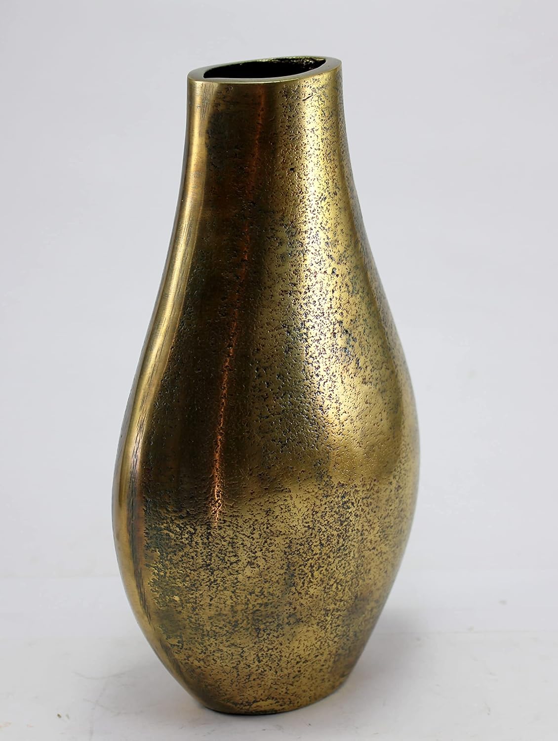 eSplanade Metal Flower Vase Flowerpot - Decorative Items Showpiece - Set of 2 | Home Decor Statement Piece for Showcase Foyer Table Desk | Silver , Copper