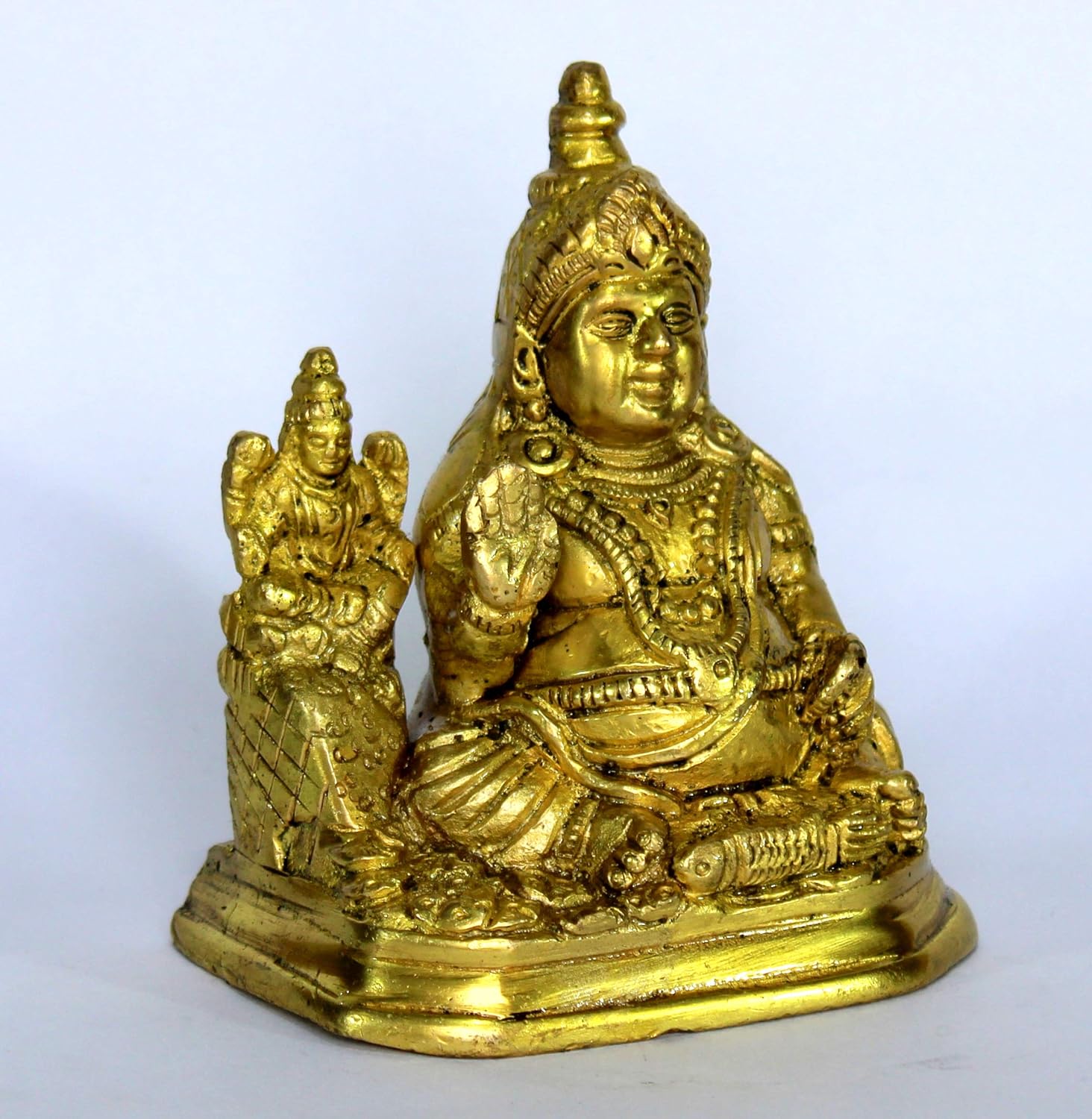 eSplanade Brass Laxmi Lakshmi Kuber Idol Murti Sculpture (4.25")