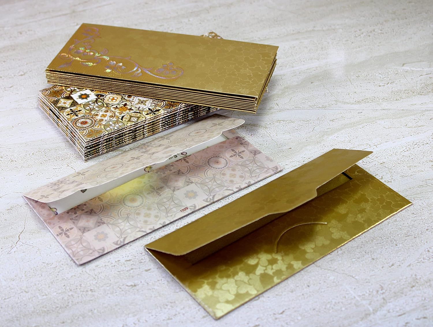 eSplanade Money Gift Envelopes - Lifafa Pack of 20 Embossed & Printed Paper