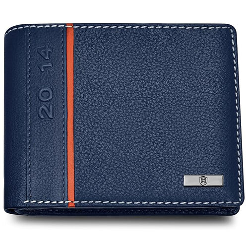 HORNBULL Miller Wallet for Men | Stylist Mens Wallet with RFID Blocking | Wallet Men Genuine Leather Navy | Gift for Men