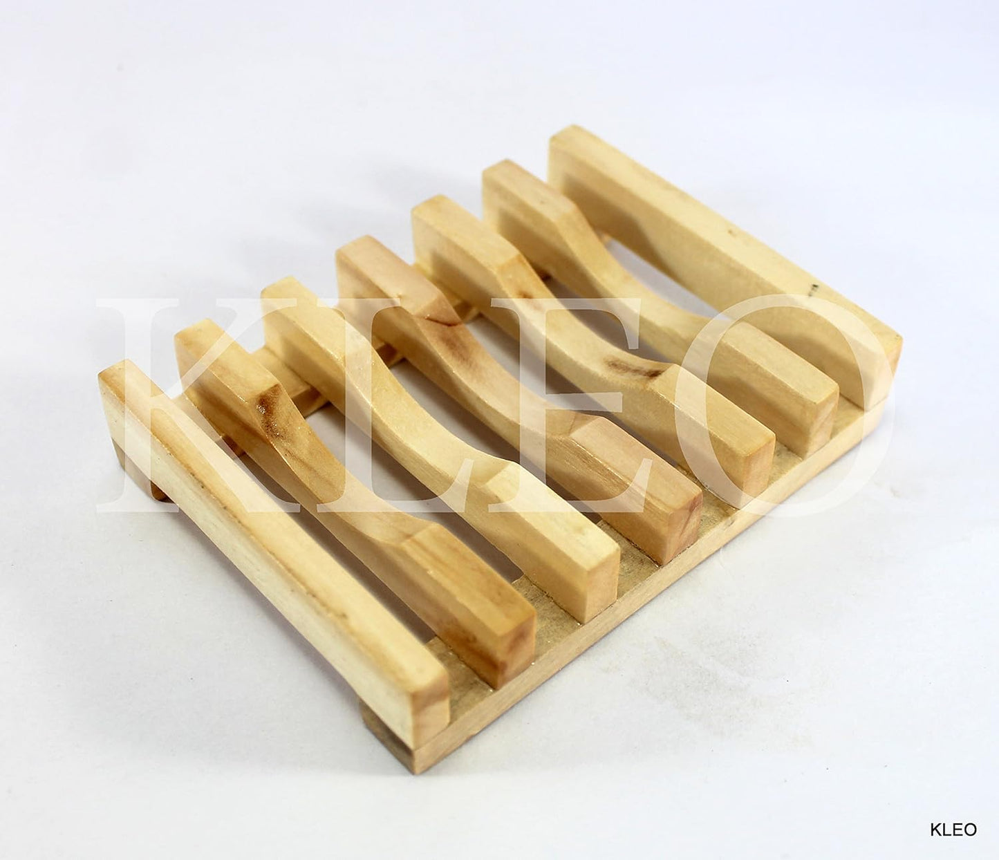 KLEO - Natural Wooden Soap Holder Soap Dish (Set of 2)