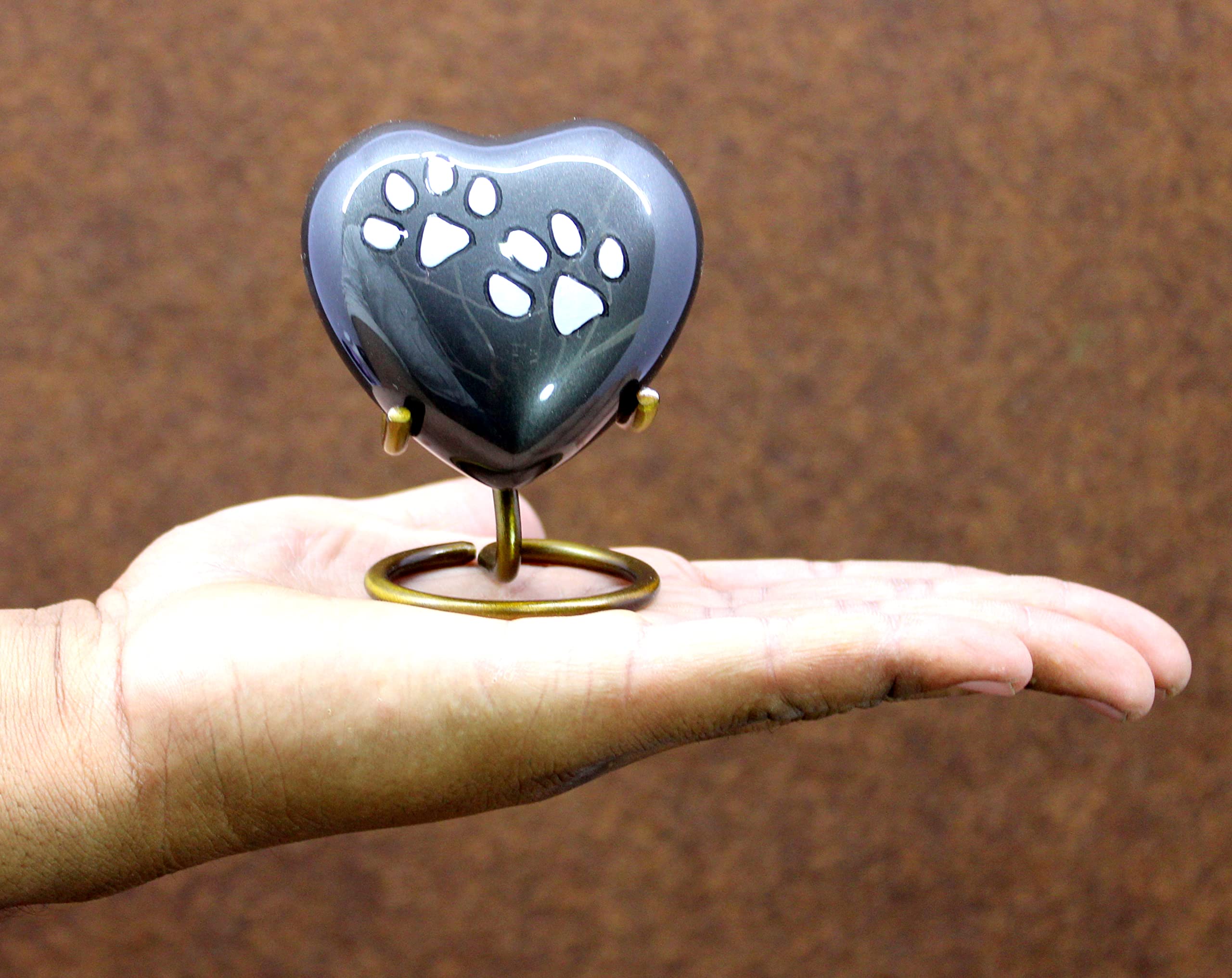 eSplanade cat Dog pet Cremation Mini Heart urn Keepsake Memorial | Small urn for Ashes Funeral Burial