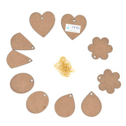 IVEI DIY MDF Earrings Wood Sheet Craft - MDF Cutouts Fancy & Basic Earrings - Plain MDF Blanks Cutouts - Set of 5 for Painting Wooden Sheet Craft, Decoupage, Resin Art Work & Decoration