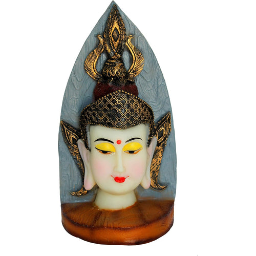 eSplanade Resin Buddha Showpiece | Home Decor | Idol Statue Figurine Murti | Tibetan Buddhist Statue (Multicolour)